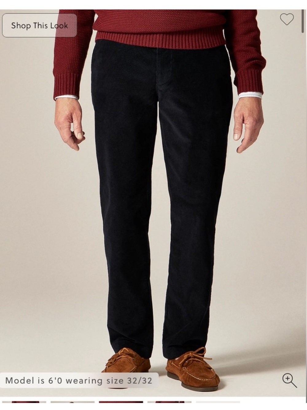 J.Crew Broken-in Straight pant in stretch corduroy 32/32